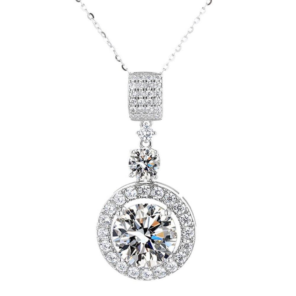 Certified 6ct. t.w. Moissanite Diamond Necklace NEW - Picture 11 of 17